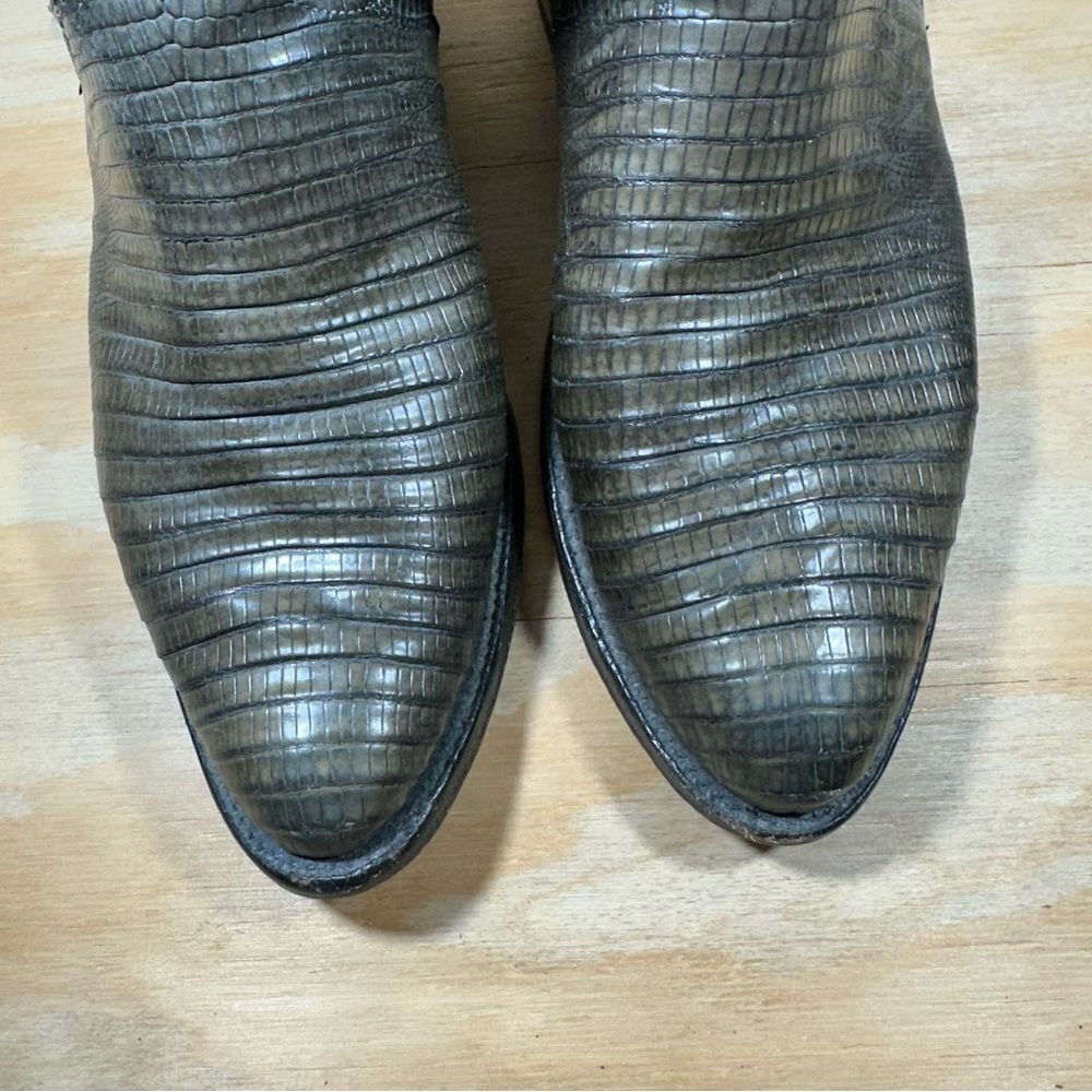 Justin Lizard Boots Men’s Size 8 EE - Picture 4 of 8